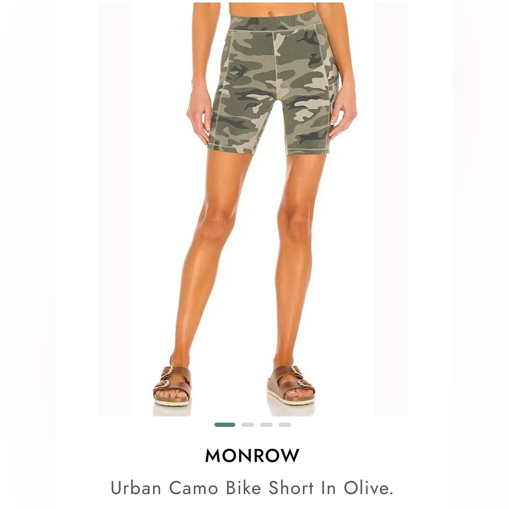 Monrow Urban Camo Bike Short in Olive